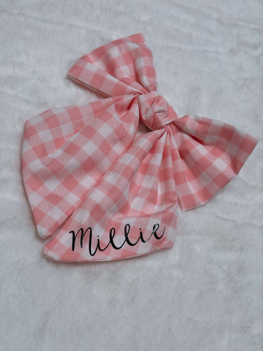 Large Gingham Bows